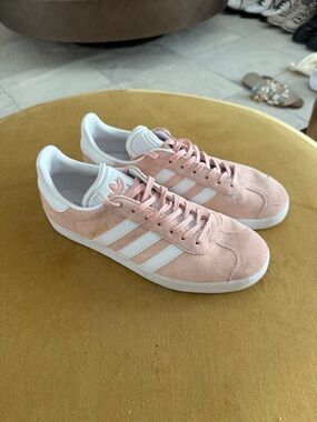 adidas Pink and White Suede Women’s Sneakers